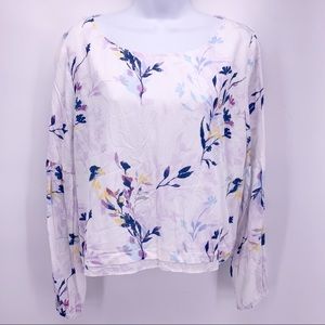 Gentle Fawn Floral Long Sleeve Blouse Size Medium